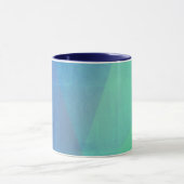 Modernes blaues Aqua und türkisfarbene geometrisch Tasse (Zentrum)