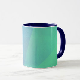 Modernes blaues Aqua und türkisfarbene geometrisch Tasse