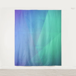 Modernes blaues Aqua und türkisfarbene geometrisch Wandteppich