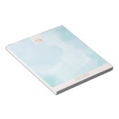 Modernes, blaues Aquamarines Watercolor Notizblock (angewinkelt)