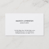 Modernes blaues Aquarell Stripes Zebra-Muster-Gold Visitenkarte (Rückseite)