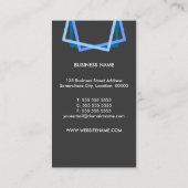 Modernes blaues berufliches visitenkarte (Rückseite)