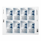 Modernes blaues Blumenwetterzeichen (Vorne)