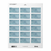 Modernes blaues Design Adressaufkleber (Vorne)