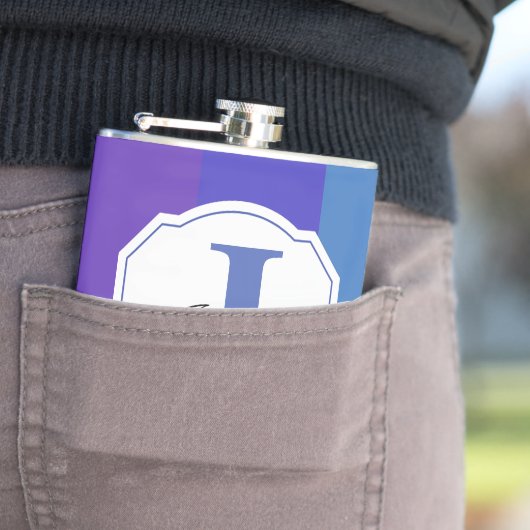 Modernes Blaues Farbmuster Flachmann (Beispiel)