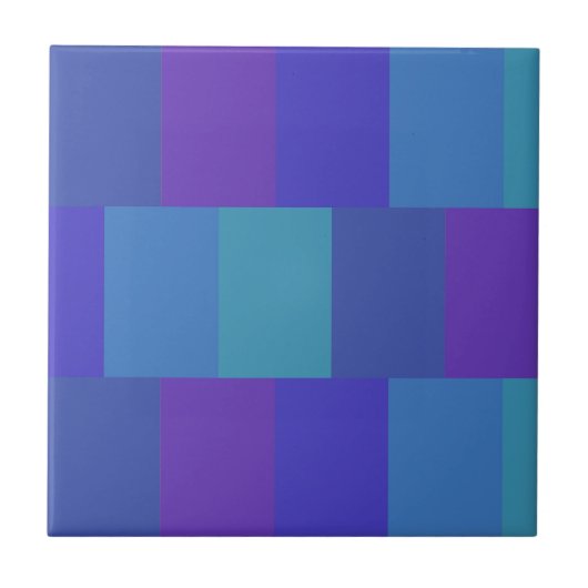 Modernes Blaues Farbmuster Fliese (Vorderseite)