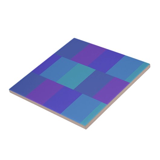 Modernes Blaues Farbmuster Fliese (Seite)