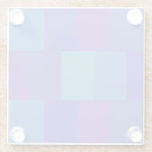 Modernes Blaues Farbmuster Glasuntersetzer (Rückseite)