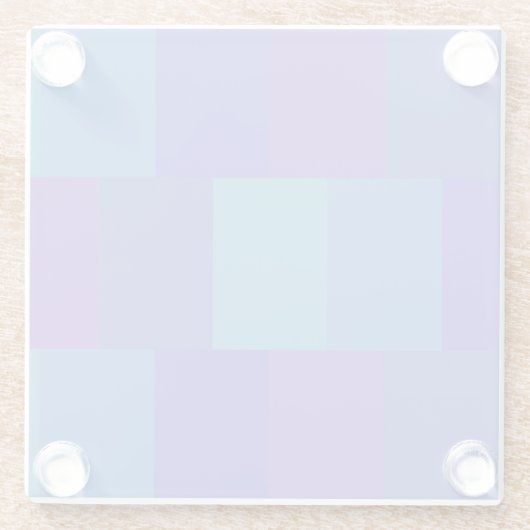 Modernes Blaues Farbmuster Glasuntersetzer (Rückseite)