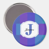 Modernes Blaues Farbmuster Magnet (Vorderseite/Rückseite)