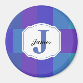 Modernes Blaues Farbmuster Magnet