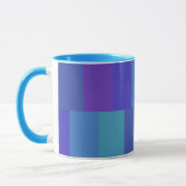 Modernes Blaues Farbmuster Tasse (Links)