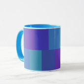 Modernes Blaues Farbmuster Tasse (Vorderseite Links)