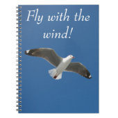 Modernes Blaues Foto Seagull Notizblock (Vorderseite)