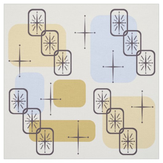 Modernes blaues Gold des Mittelalters Stoff (Muster)