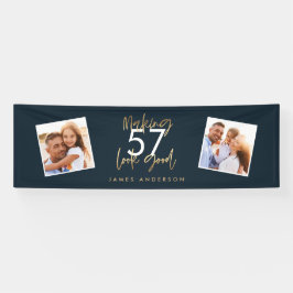 Modernes blaues Gold - schlichtes, elegantes Drehb Banner