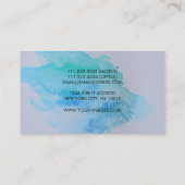 Modernes blaues Grün aquamarines Visitenkarte (Rückseite)