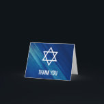 Modernes blaues Grunge-Bar Mitzvah danken Ihnen Dankeskarte<br><div class="desc">Modernes Marineblau Grunge Bar Mitzvah danken Ihnen Karten.</div>