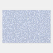 Modernes Blaues Herz Geschenkpapier Set (Vorderseite 3)