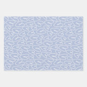 Modernes Blaues Herz Geschenkpapier Set (Vorderseite 2)
