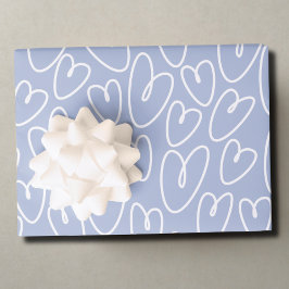 Modernes Blaues Herz Geschenkpapier Set