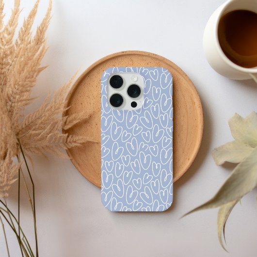 Modernes Blaues Herz iPhone Hülle