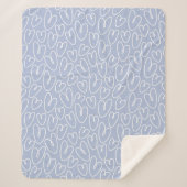 Modernes Blaues Herz Sherpadecke (Vorderseite)