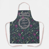 Modernes, blaues, kundenspezifisches Backen Schürze (Vorderseite)