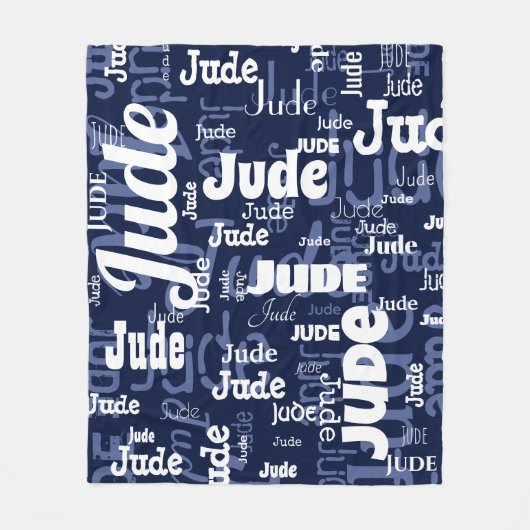 Modernes, blaues, Kurzes Muster Fleecedecke (Vorderseite)