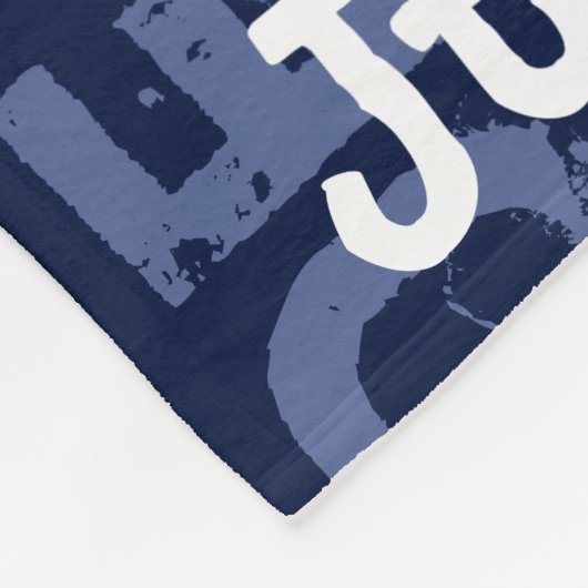 Modernes, blaues, Kurzes Muster Fleecedecke (Ecke)