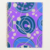 Modernes, blaues, lila und weißes Geodesign. Planer (Vorderseite)