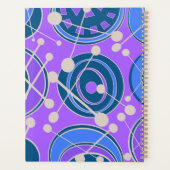 Modernes, blaues, lila und weißes Geodesign. Planer (Rückseite)