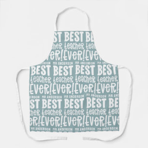 Modernes blaues Meistertypografie-Geschenk Schürze