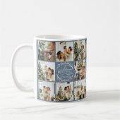Modernes, blaues Multi-Foto Collage Keepake Kaffeetasse (Links)