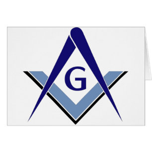 Modernes blaues Quadrat u. Kompassse