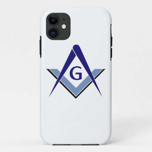 Modernes blaues Quadrat u. Kompassse Case-Mate iPhone Hülle (Rückseite)