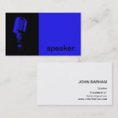 Modernes blaues Schwarzes des Visitenkarte (Vorne/Hinten)