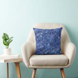 Modernes blaues Studentenmuster Kissen