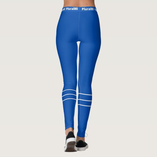 Modernes, blaues Training Leggings (Rückseite)