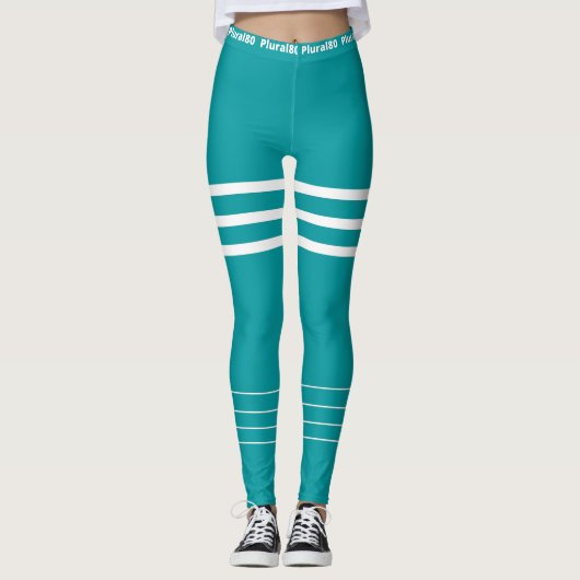 Modernes, blaues Training Leggings (Vorderseite)