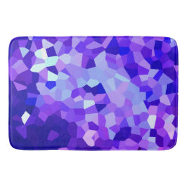 Modernes blaues und lila beflecktes badematte