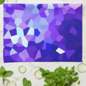 Modernes blaues und lila beflecktes geschirrtuch (Gefaltet)