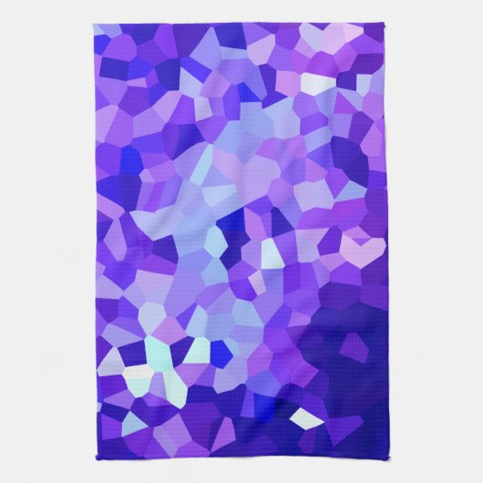 Modernes blaues und lila beflecktes geschirrtuch (Vertikal)