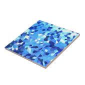 Modernes blaues und weißes Buntglas-Ozean-Mosaik Fliese (Seite)