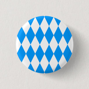 Modernes blaues weißes Bayernmuster Button