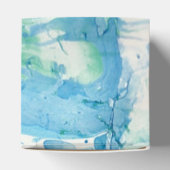 Modernes blaues, weißes Marmor Abstrakt aussehen Geschenkschachtel (Oben)