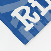 Modernes blaues, weißes Muster Fleecedecke (Ecke)