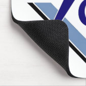 Modernes blaues Winkelmaß und Zirkel Mousepad (Ecke)