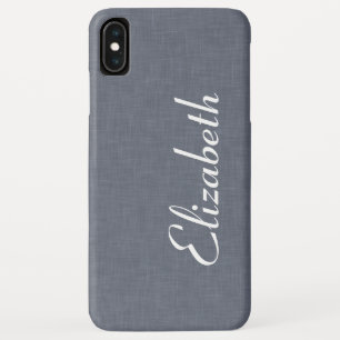 Modernes Blaugrau Leinen Case-Mate iPhone Hülle