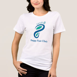 Modernes Blaugrünes Podologie-Fußpflege-Logo Gesch Tri-Blend Shirt